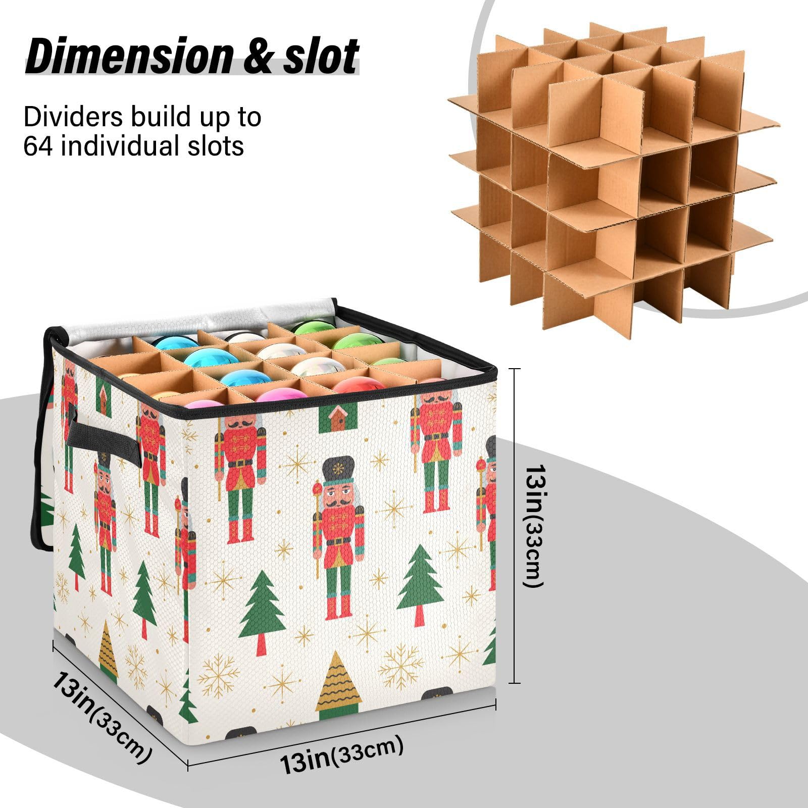 Amazon.com: Kigai Christmas Nutcracker Christmas Ornament Storage